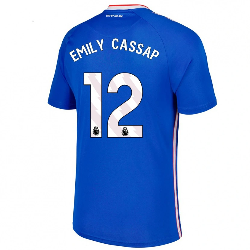 Danxen Pánské Emily Cassap #12 Modrá Bílá Daleko Hráčské Dresy 2025/26 Dres