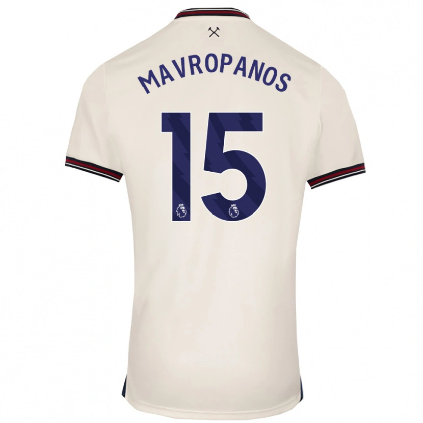 Danxen Pánské Konstantinos Mavropanos #15 Smetanově Bílá Daleko Hráčské Dresy 2025/26 Dres