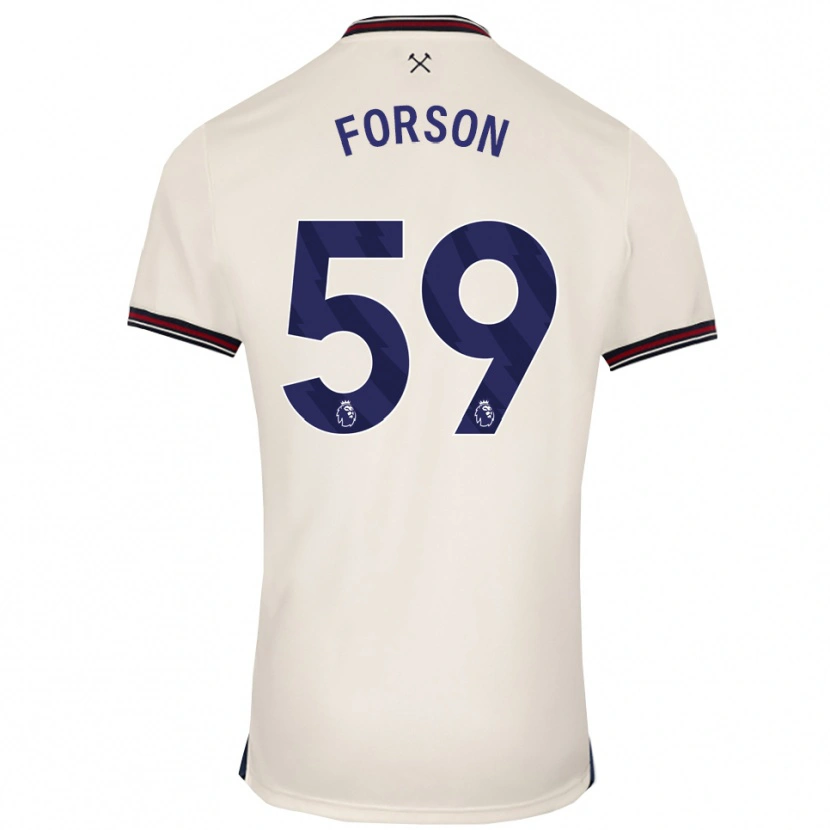 Danxen Pánské Keenan Forson #59 Smetanově Bílá Daleko Hráčské Dresy 2025/26 Dres