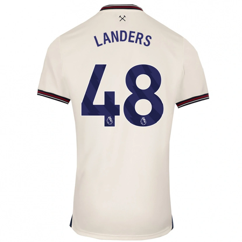 Danxen Pánské Josh Landers #48 Smetanově Bílá Daleko Hráčské Dresy 2025/26 Dres