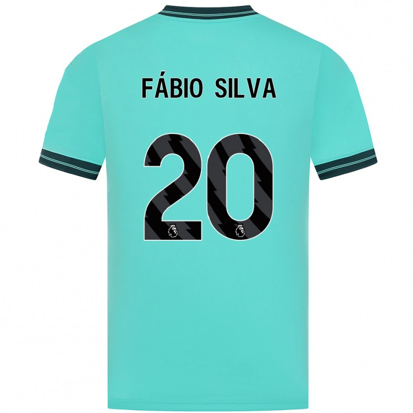 Danxen Pánské Fábio Silva #20 Nebesky Modrá Zelená Daleko Hráčské Dresy 2025/26 Dres
