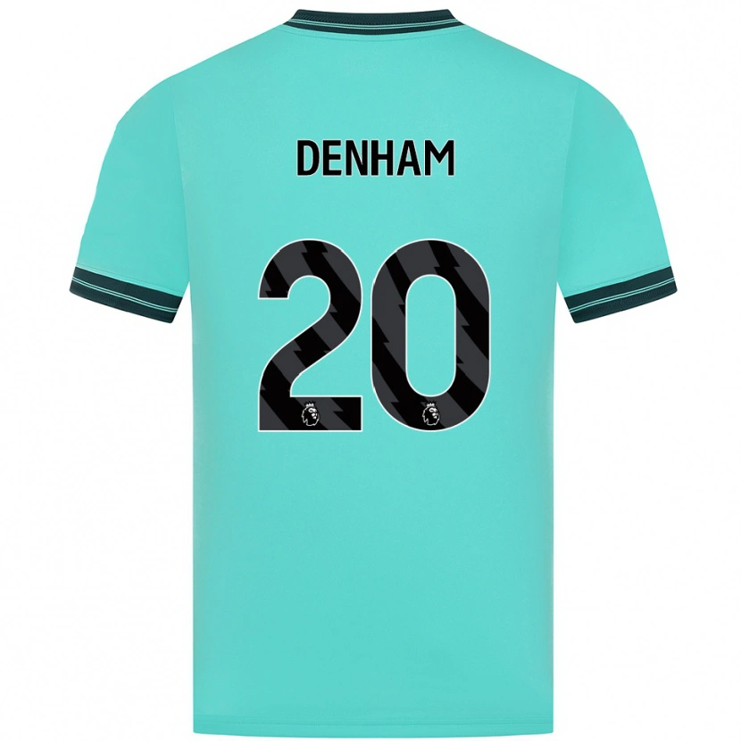 Danxen Pánské Ania Denham #20 Nebesky Modrá Zelená Daleko Hráčské Dresy 2025/26 Dres