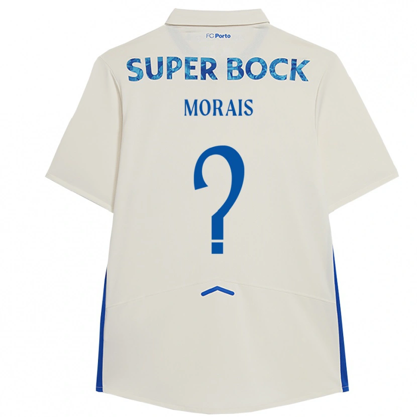 Danxen Pánské Rodrigo Morais #0 Bílá Modrá Třetí Hráčské Dresy 2025/26 Dres