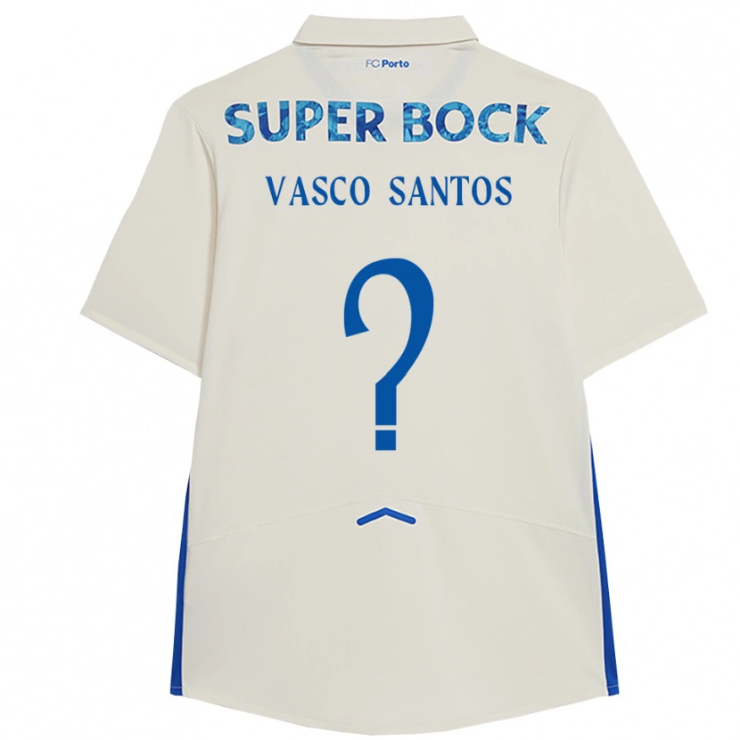 Danxen Pánské Vasco Santos #0 Bílá Modrá Třetí Hráčské Dresy 2025/26 Dres
