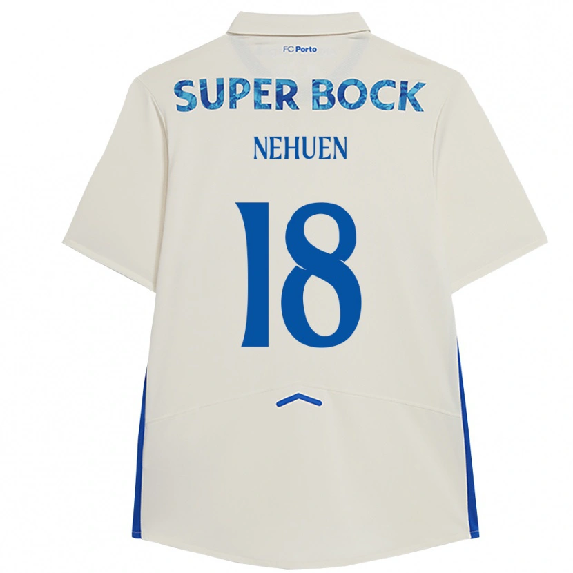 Danxen Pánské Nehuén Pérez #18 Bílá Modrá Třetí Hráčské Dresy 2025/26 Dres