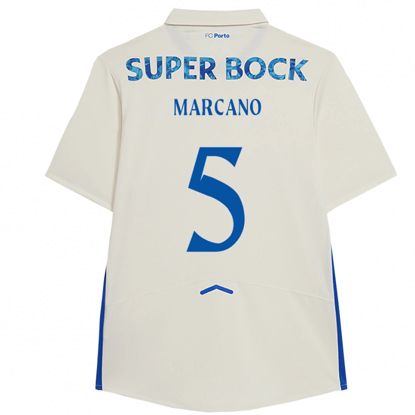 Danxen Pánské Ivan Marcano #5 Bílá Modrá Třetí Hráčské Dresy 2025/26 Dres