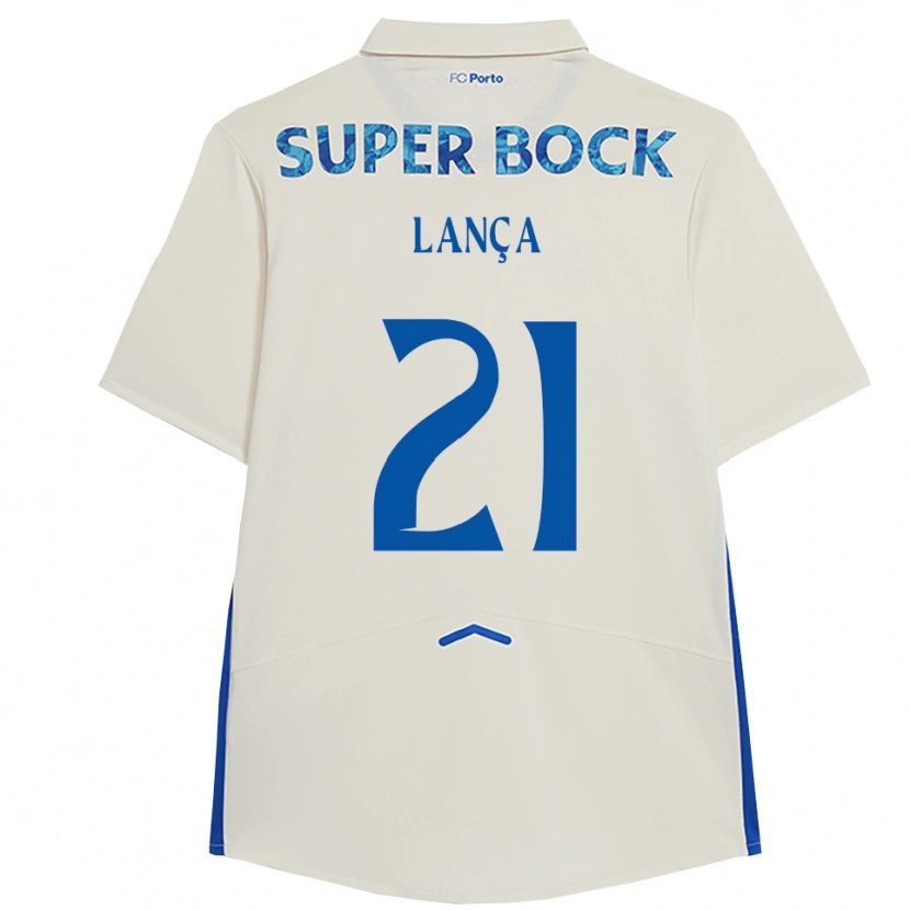 Danxen Pánské Gabriel Lança #21 Bílá Modrá Třetí Hráčské Dresy 2025/26 Dres