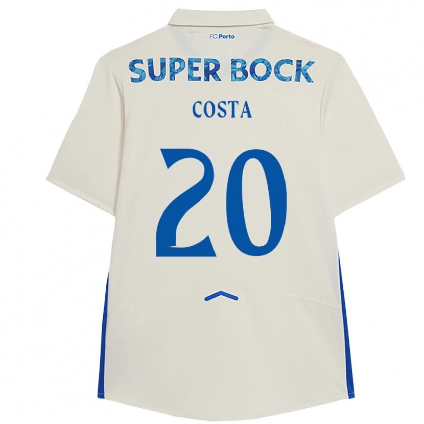 Danxen Pánské Alberto Costa #20 Bílá Modrá Třetí Hráčské Dresy 2025/26 Dres