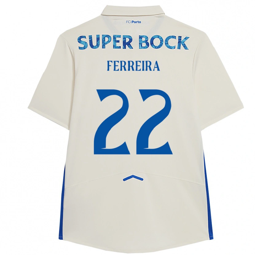 Danxen Pánské Joana Ferreira #22 Bílá Modrá Třetí Hráčské Dresy 2025/26 Dres