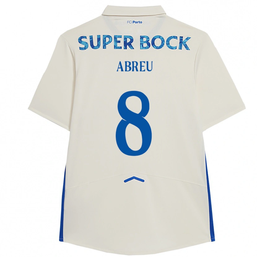 Danxen Pánské João Abreu #8 Bílá Modrá Třetí Hráčské Dresy 2025/26 Dres