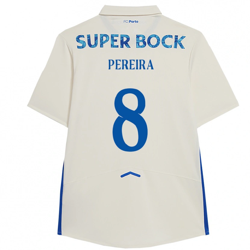 Danxen Pánské Catarina Pereira #8 Bílá Modrá Třetí Hráčské Dresy 2025/26 Dres