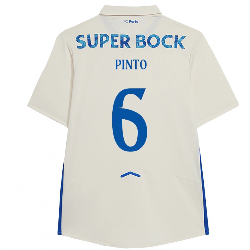 Danxen Pánské Gonçalo Pinto #6 Bílá Modrá Třetí Hráčské Dresy 2025/26 Dres