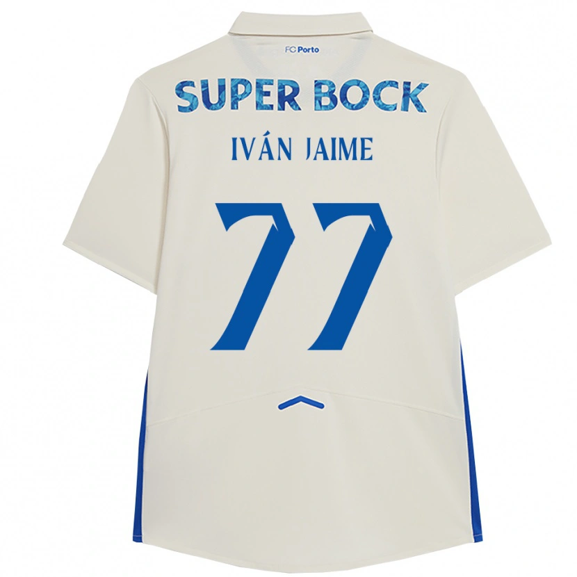 Danxen Pánské Iván Jaime #77 Bílá Modrá Třetí Hráčské Dresy 2025/26 Dres