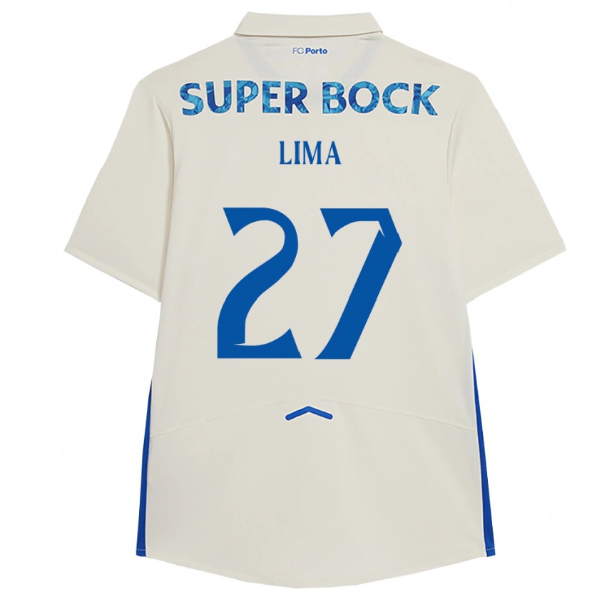 Danxen Pánské Cláudia Lima #27 Bílá Modrá Třetí Hráčské Dresy 2025/26 Dres