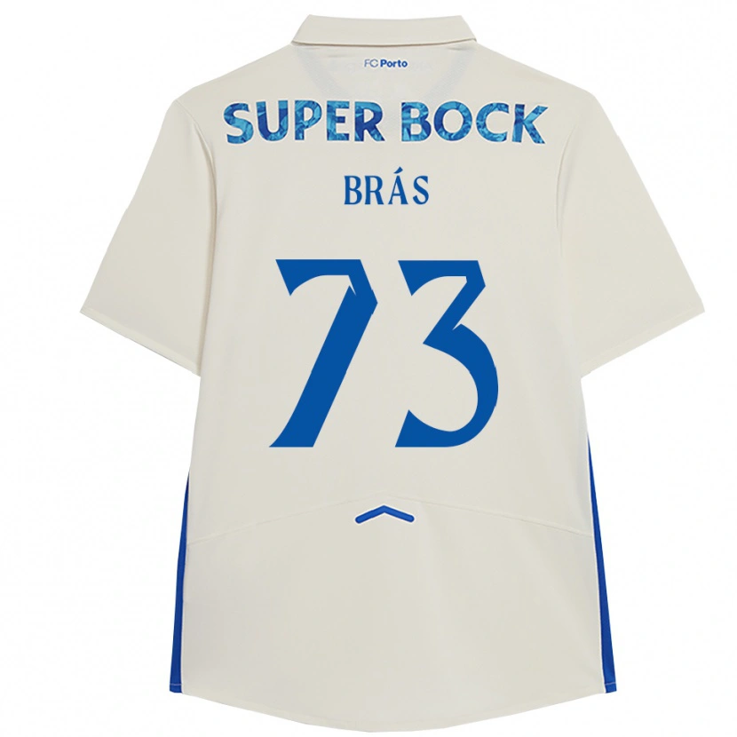 Danxen Pánské Gabriel Brás #73 Bílá Modrá Třetí Hráčské Dresy 2025/26 Dres