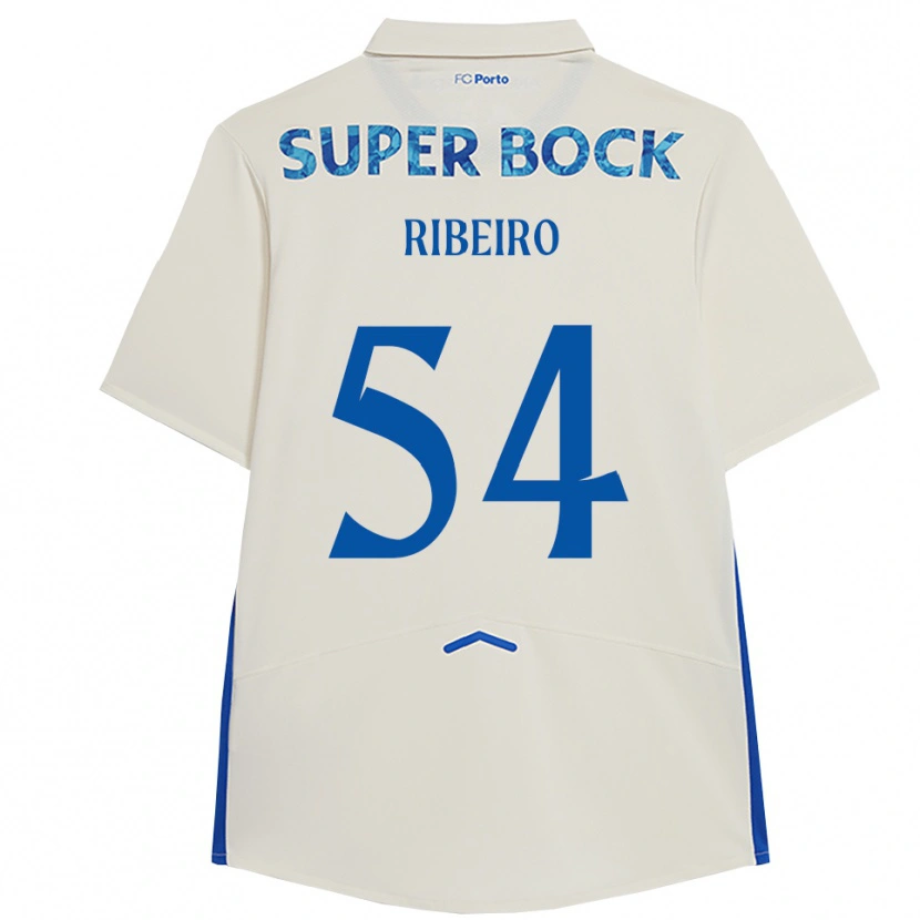 Danxen Pánské António Ribeiro #54 Bílá Modrá Třetí Hráčské Dresy 2025/26 Dres
