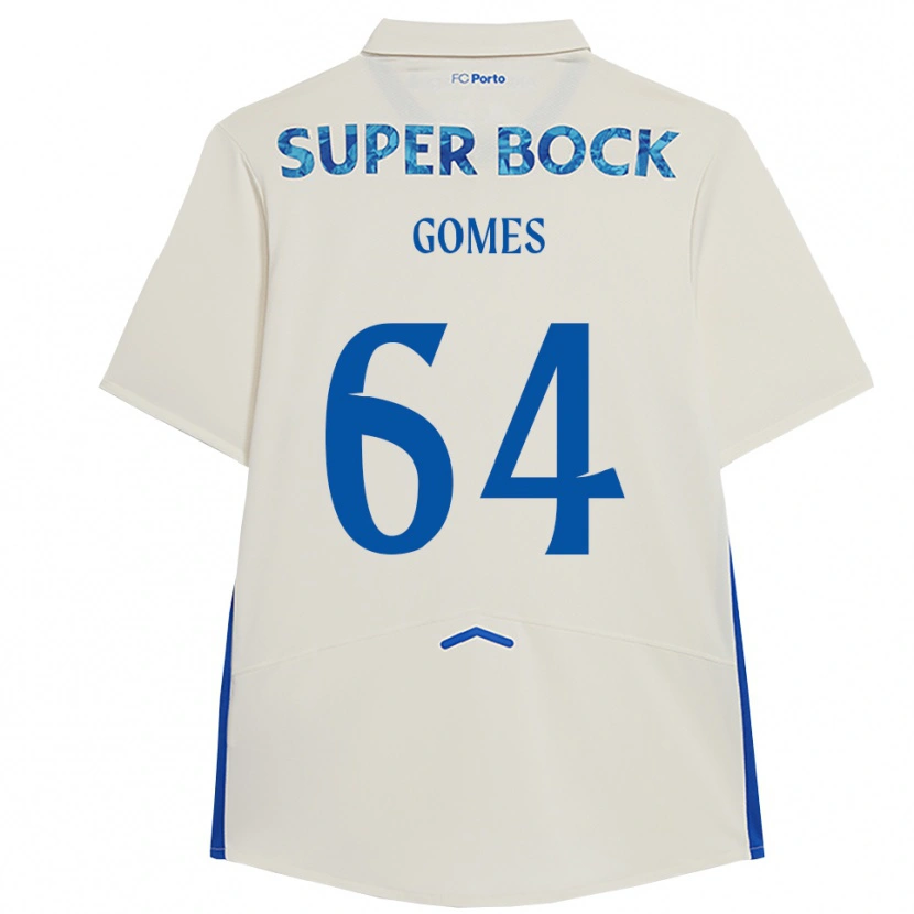 Danxen Pánské Luís Gomes #64 Bílá Modrá Třetí Hráčské Dresy 2025/26 Dres