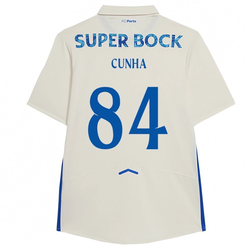 Danxen Pánské Martim Cunha #84 Bílá Modrá Třetí Hráčské Dresy 2025/26 Dres