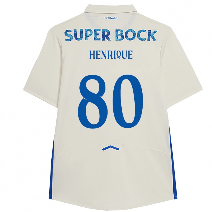 Danxen Pánské Kaio Henrique #80 Bílá Modrá Třetí Hráčské Dresy 2025/26 Dres