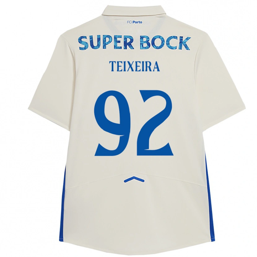 Danxen Pánské João Teixeira #92 Bílá Modrá Třetí Hráčské Dresy 2025/26 Dres