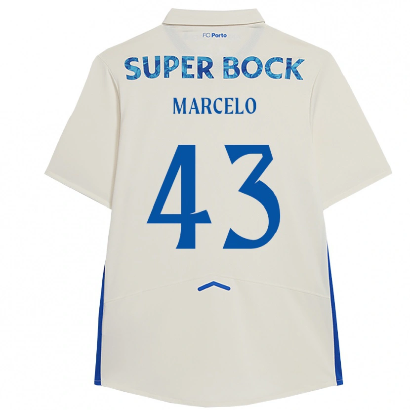 Danxen Pánské Joao Marcelo #43 Bílá Modrá Třetí Hráčské Dresy 2025/26 Dres