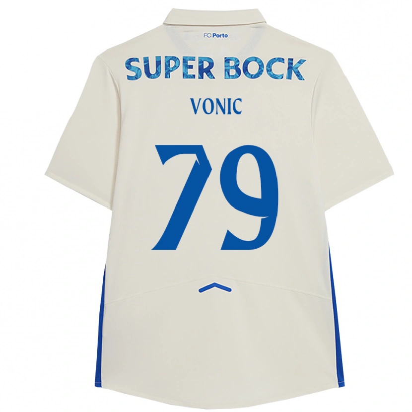 Danxen Pánské Leonardo Vonic #79 Bílá Modrá Třetí Hráčské Dresy 2025/26 Dres