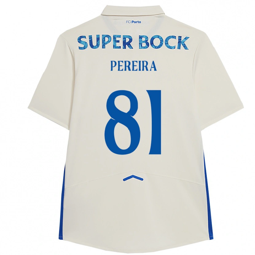 Danxen Pánské Martim Pereira #81 Bílá Modrá Třetí Hráčské Dresy 2025/26 Dres