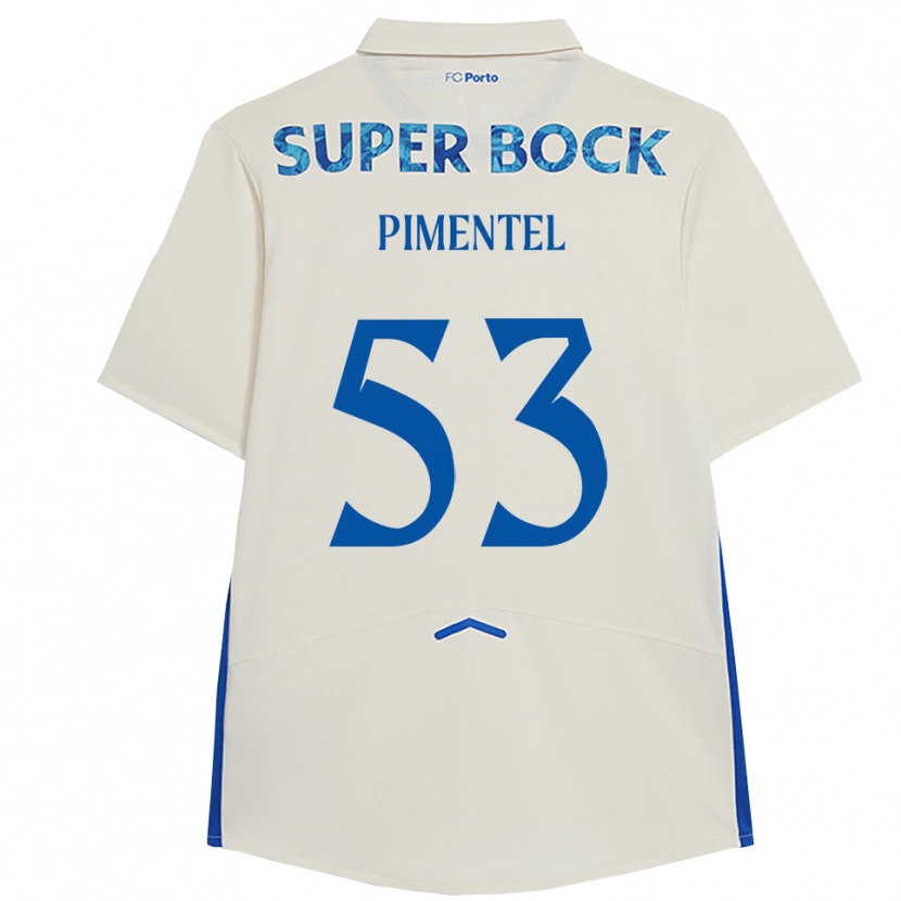 Danxen Pánské Eric Pimentel #53 Bílá Modrá Třetí Hráčské Dresy 2025/26 Dres