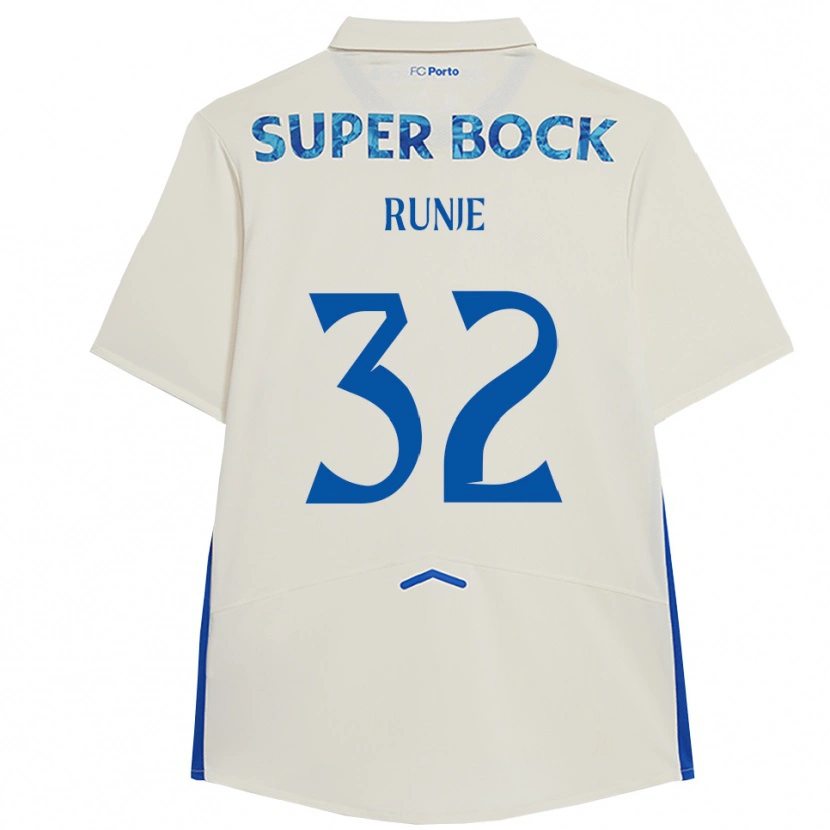 Danxen Pánské Roko Runje #32 Bílá Modrá Třetí Hráčské Dresy 2025/26 Dres