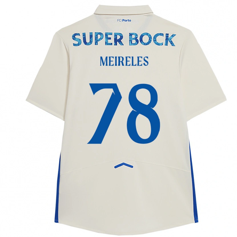 Danxen Pánské Jorge Meireles #78 Bílá Modrá Třetí Hráčské Dresy 2025/26 Dres