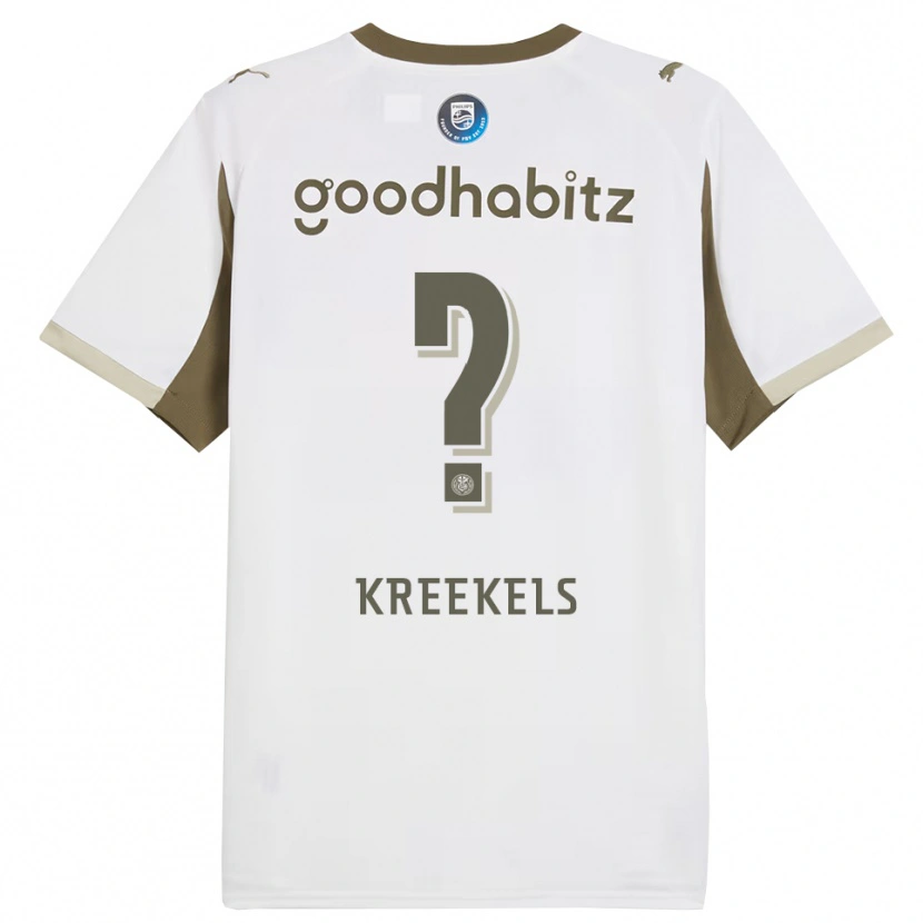 Danxen Pánské Mees Kreekels #0 Bílá Šedá Třetí Hráčské Dresy 2025/26 Dres