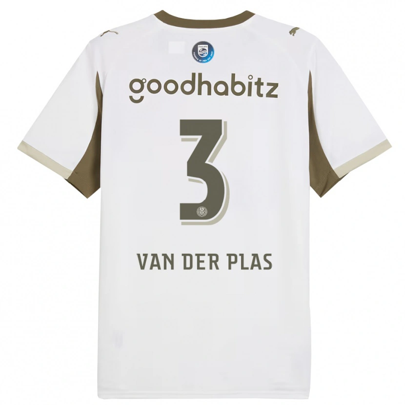 Danxen Pánské Sven Van Der Plas #3 Bílá Šedá Třetí Hráčské Dresy 2025/26 Dres