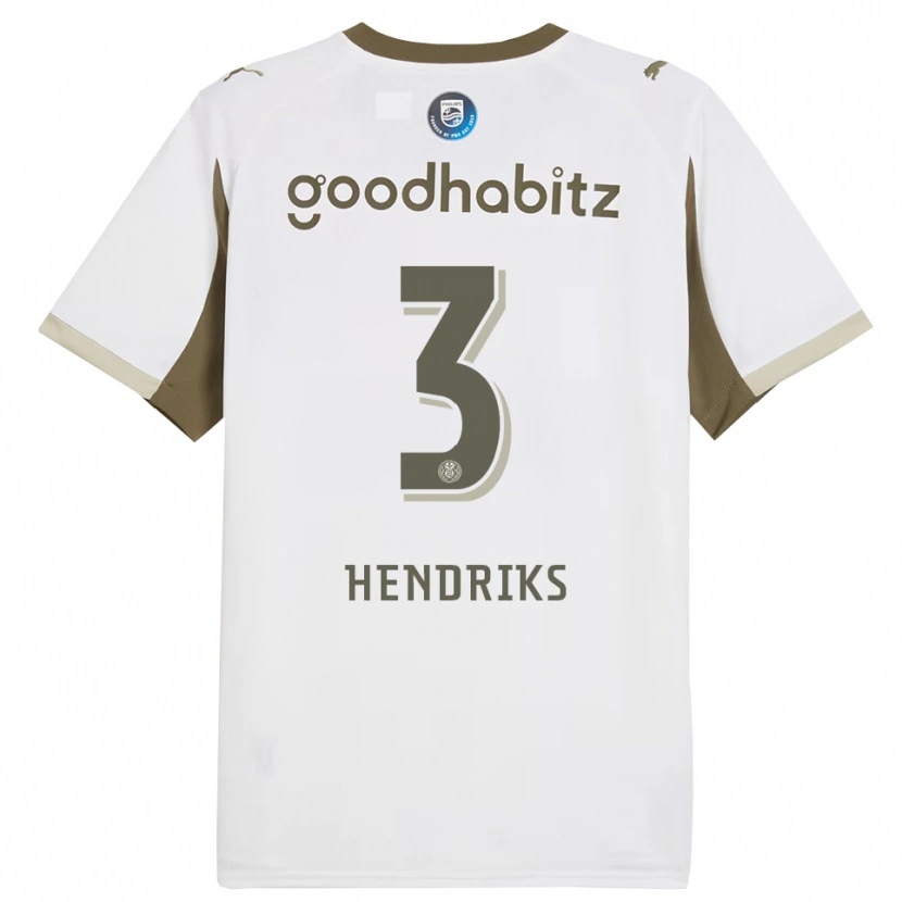 Danxen Pánské Gwyneth Hendriks #3 Bílá Šedá Třetí Hráčské Dresy 2025/26 Dres