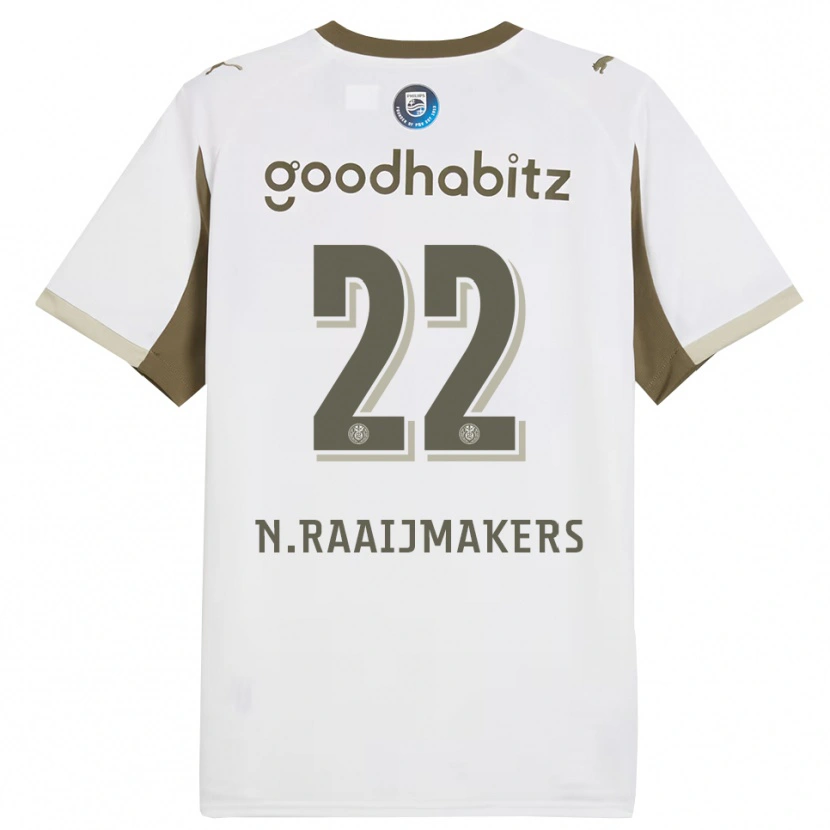 Danxen Pánské Niels Raaijmakers #22 Bílá Šedá Třetí Hráčské Dresy 2025/26 Dres