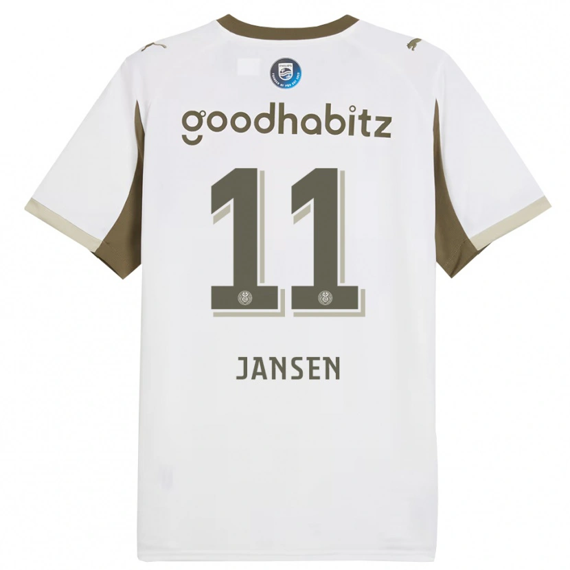 Danxen Pánské Renate Jansen #11 Bílá Šedá Třetí Hráčské Dresy 2025/26 Dres