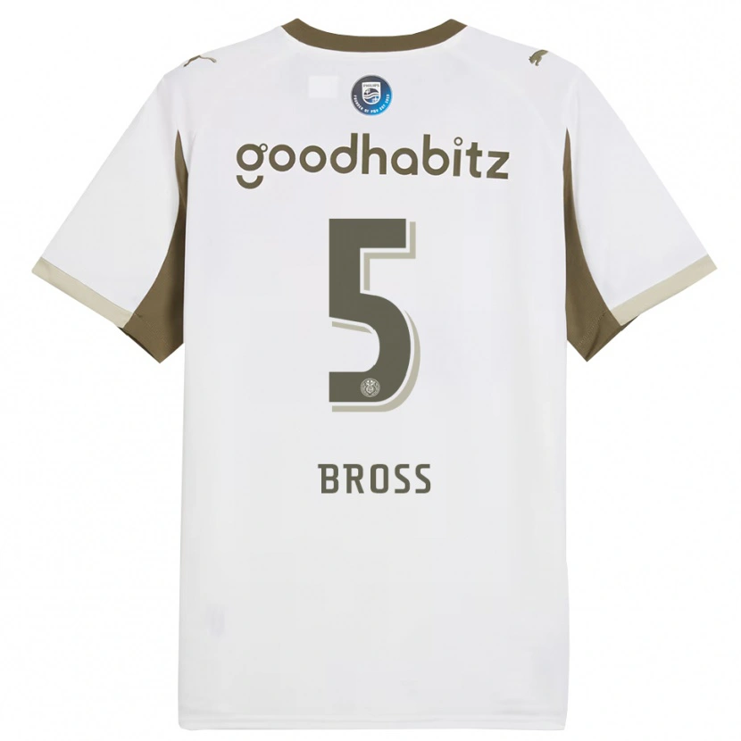 Danxen Pánské Melanie Bross #5 Bílá Šedá Třetí Hráčské Dresy 2025/26 Dres