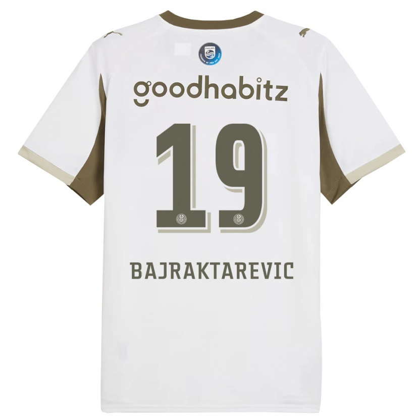Danxen Pánské Esmir Bajraktarević #19 Bílá Šedá Třetí Hráčské Dresy 2025/26 Dres