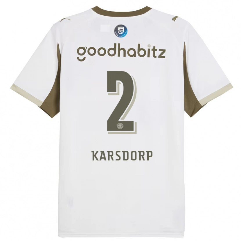 Danxen Pánské Rick Karsdorp #2 Bílá Šedá Třetí Hráčské Dresy 2025/26 Dres