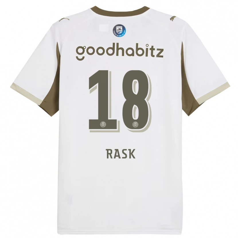 Danxen Pánské Caroline Rask #18 Bílá Šedá Třetí Hráčské Dresy 2025/26 Dres