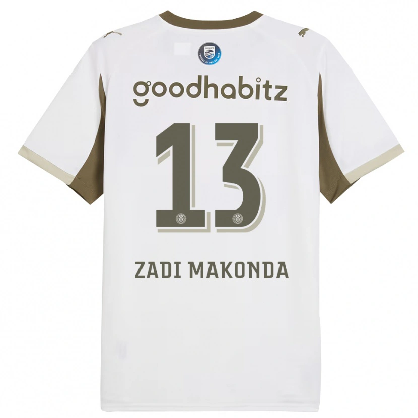 Danxen Pánské David Zadi Makonda #13 Bílá Šedá Třetí Hráčské Dresy 2025/26 Dres