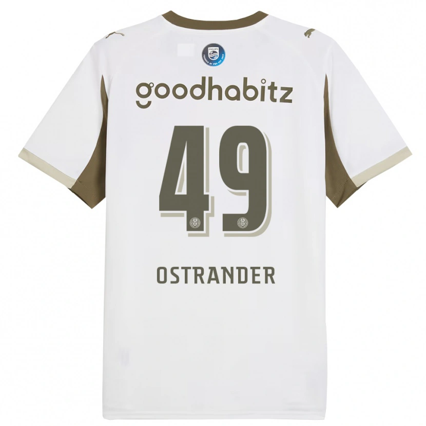 Danxen Pánské William Ostrander #49 Bílá Šedá Třetí Hráčské Dresy 2025/26 Dres