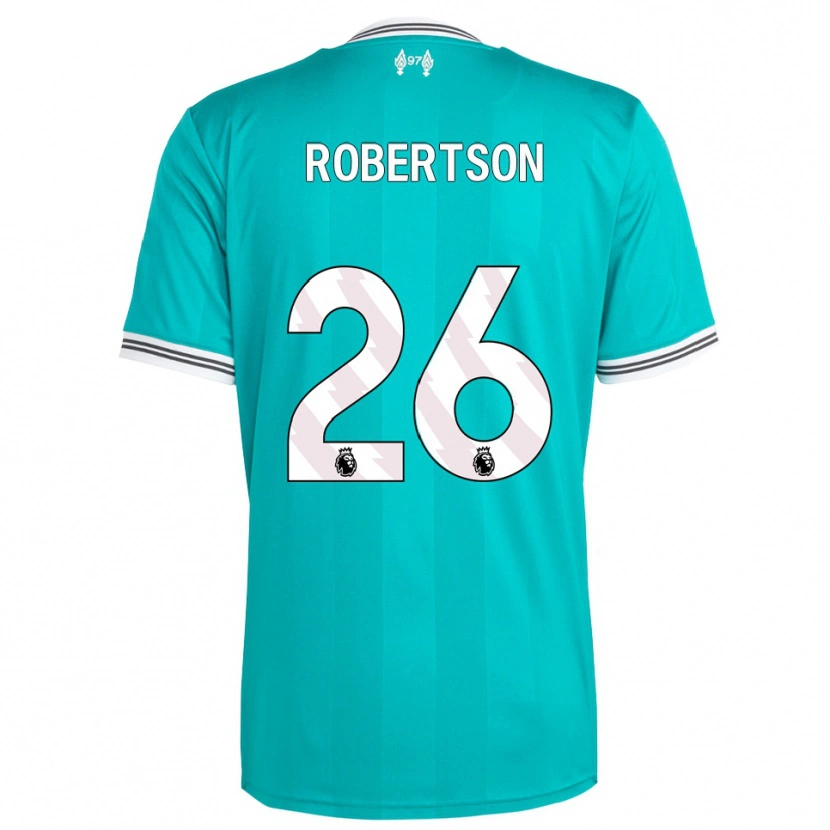 Danxen Pánské Andrew Robertson #26 Zelená Bílá Třetí Hráčské Dresy 2025/26 Dres