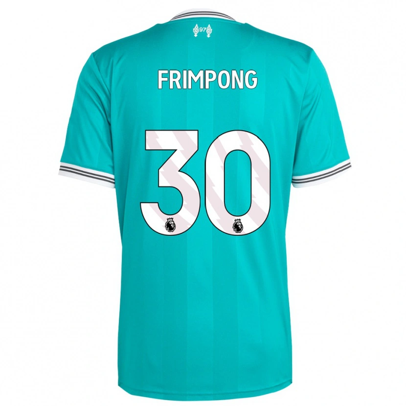 Danxen Pánské Jeremie Frimpong #30 Zelená Bílá Třetí Hráčské Dresy 2025/26 Dres