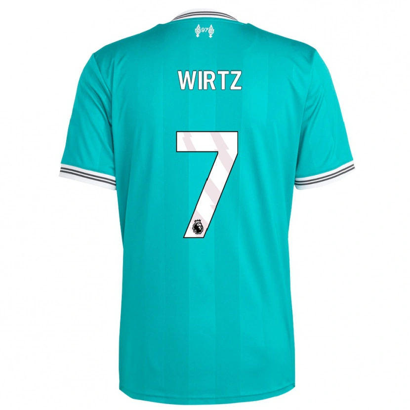 Danxen Pánské Florian Wirtz #7 Zelená Bílá Třetí Hráčské Dresy 2025/26 Dres
