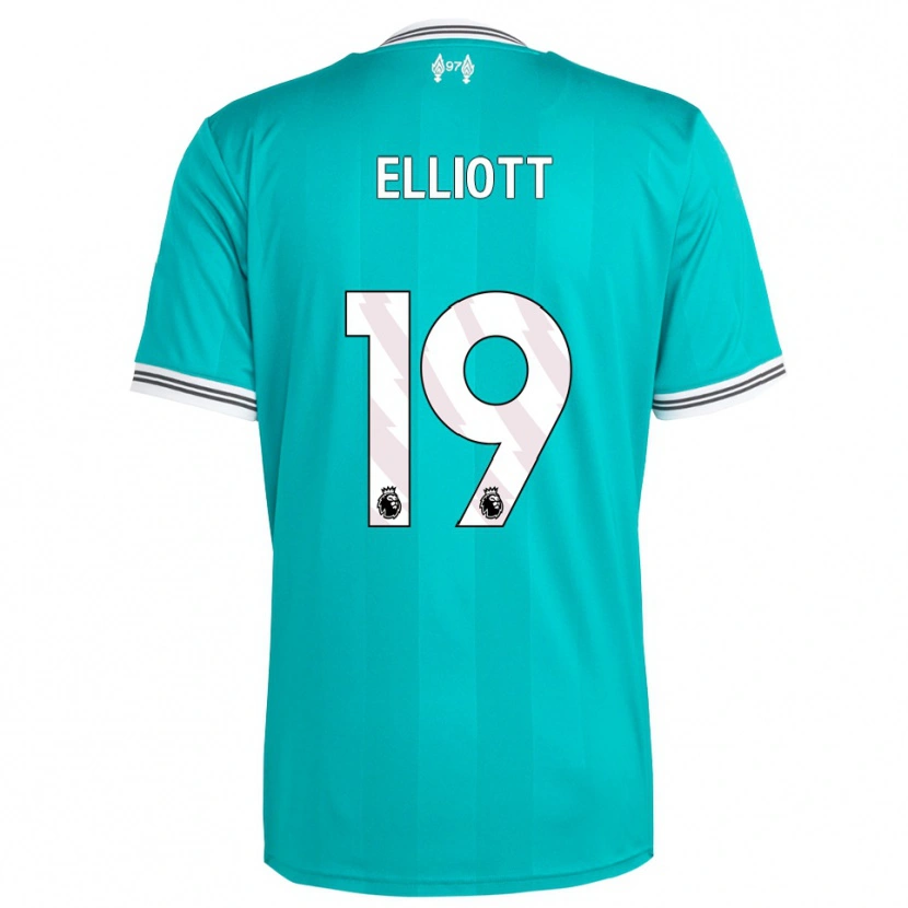 Danxen Pánské Harvey Elliott #19 Zelená Bílá Třetí Hráčské Dresy 2025/26 Dres