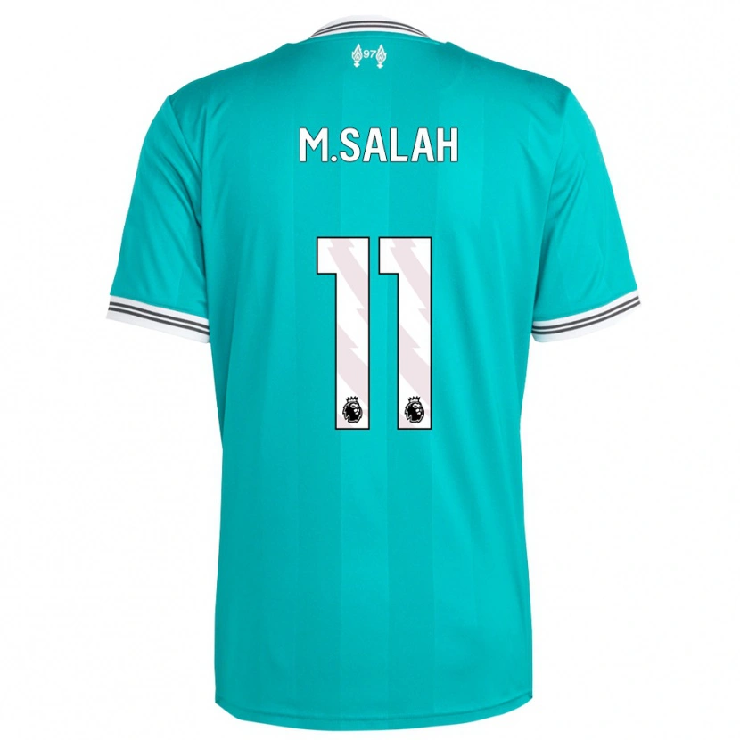 Danxen Pánské Mohamed Salah #11 Zelená Bílá Třetí Hráčské Dresy 2025/26 Dres