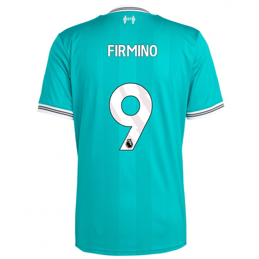 Danxen Pánské Roberto Firmino #9 Zelená Bílá Třetí Hráčské Dresy 2025/26 Dres