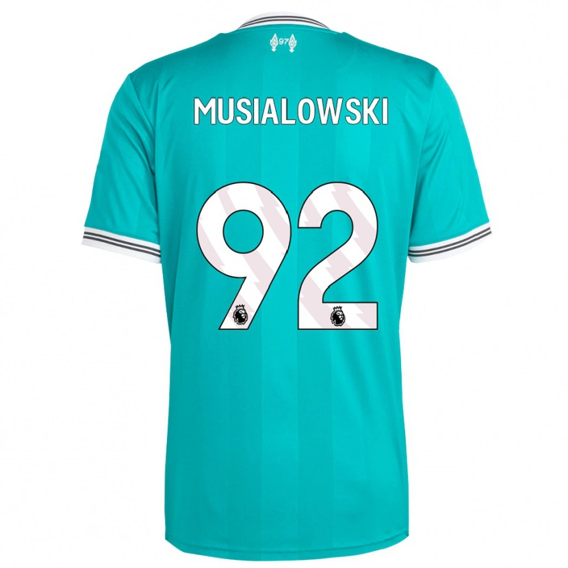 Danxen Pánské Mateusz Musialowski #92 Zelená Bílá Třetí Hráčské Dresy 2025/26 Dres
