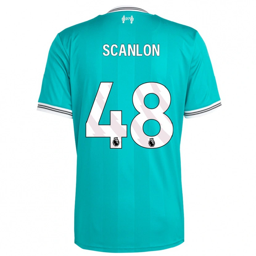 Danxen Pánské Calum Scanlon #48 Zelená Bílá Třetí Hráčské Dresy 2025/26 Dres
