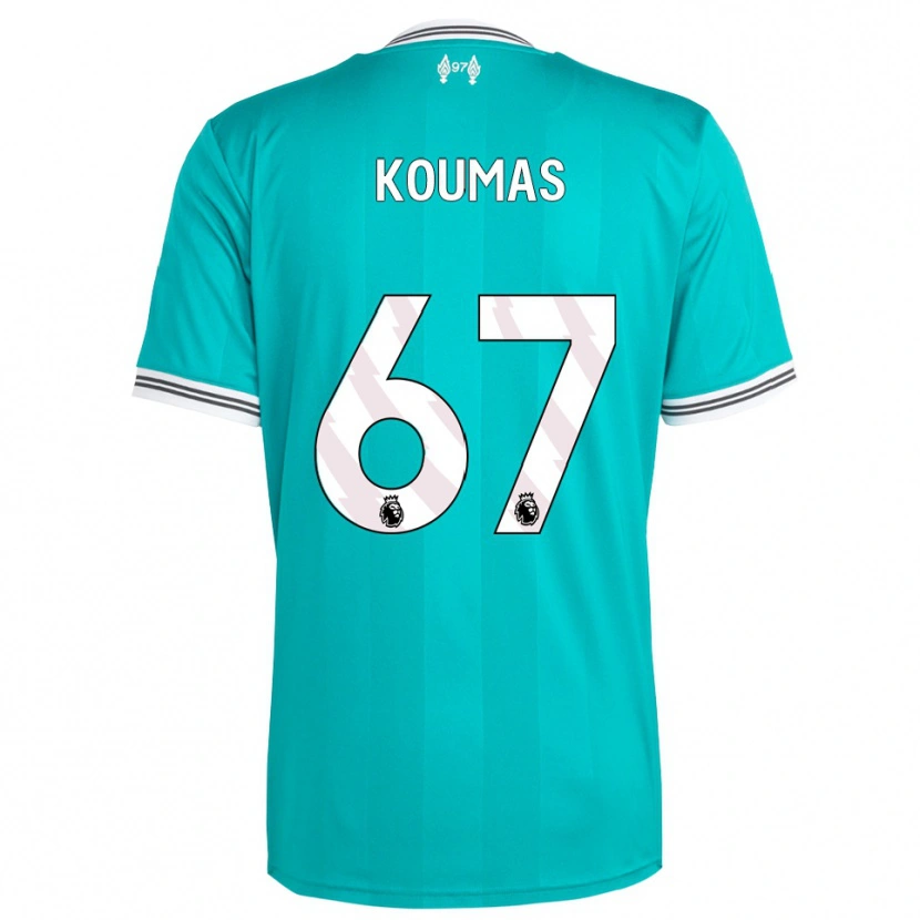 Danxen Pánské Lewis Koumas #67 Zelená Bílá Třetí Hráčské Dresy 2025/26 Dres